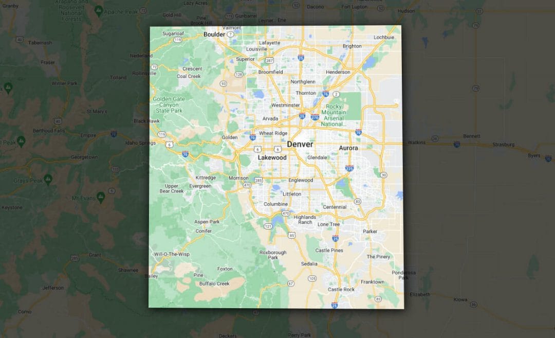 Modern Roofing Group Denver, CO service area map